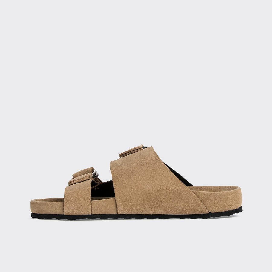 Sandals | Pierre Hardy Beach Rider Flat Mule Sand