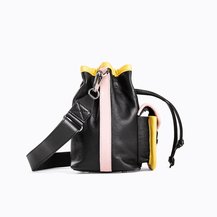 Bucket Bags | Pierre Hardy Alpha Day Bucket Bag Black/Pink/Yellow