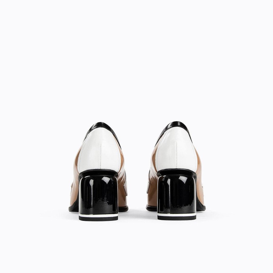 Loafers & Flat Shoes | Pierre Hardy Eton Heeled Loafer Beige/White/Black