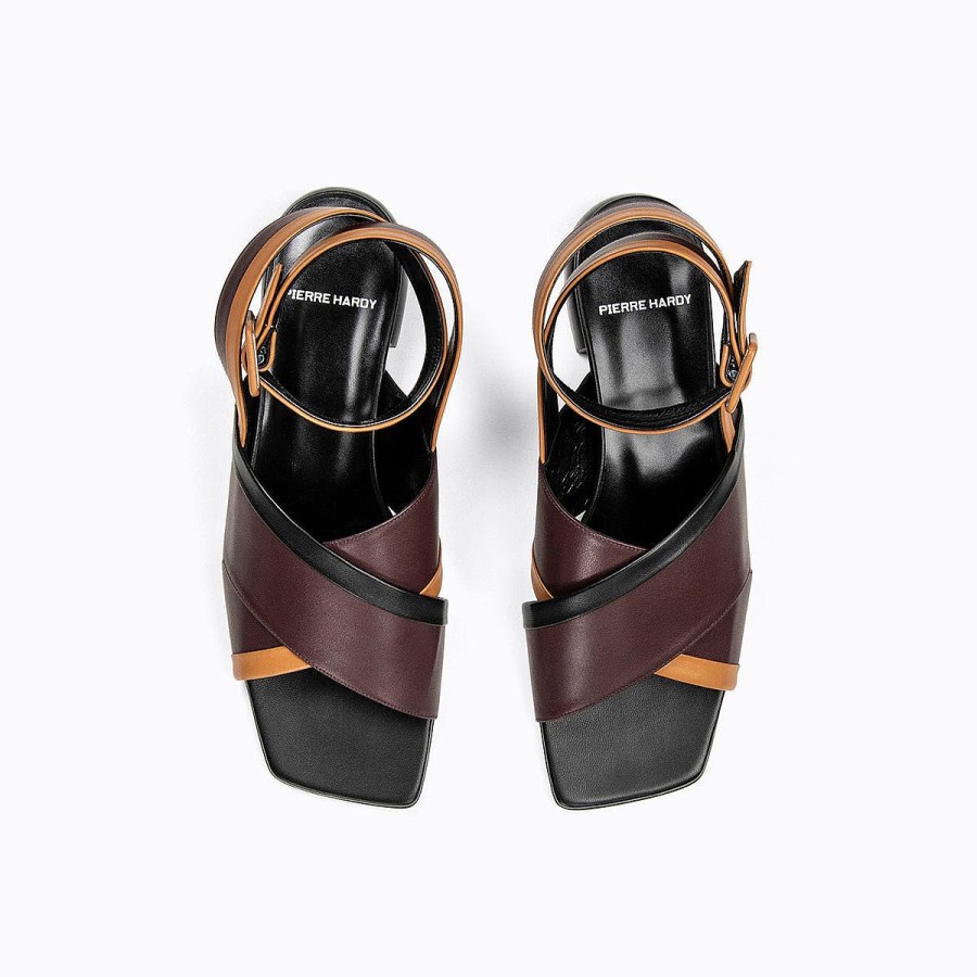 Mules & Sandals | Pierre Hardy Alpha Sandal Cognac/Burgundy