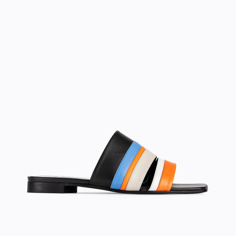 Mules & Sandals | Pierre Hardy Alpha Capri Mule Blue/Orange/Black