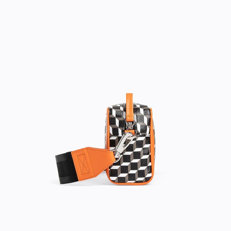 Camera Bags | Pierre Hardy Maxi Cube Box Bag Black/White/Orange