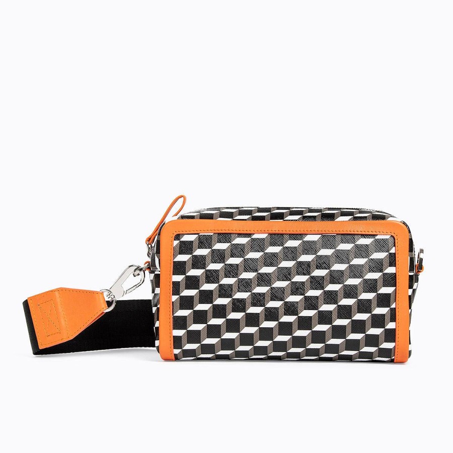 Camera Bags | Pierre Hardy Maxi Cube Box Bag Black/White/Orange